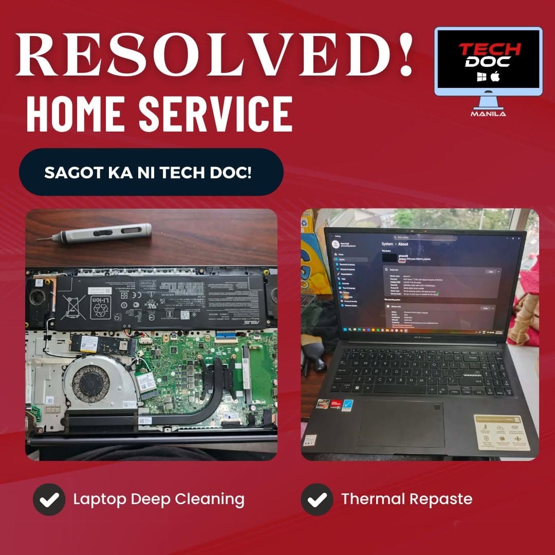 Before and after laptop deep cleaning — internals cleaned and back up and running